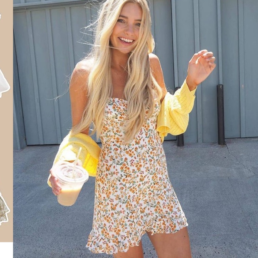 Floral Sweet Pot Mini Dress Fortunate One AU 12